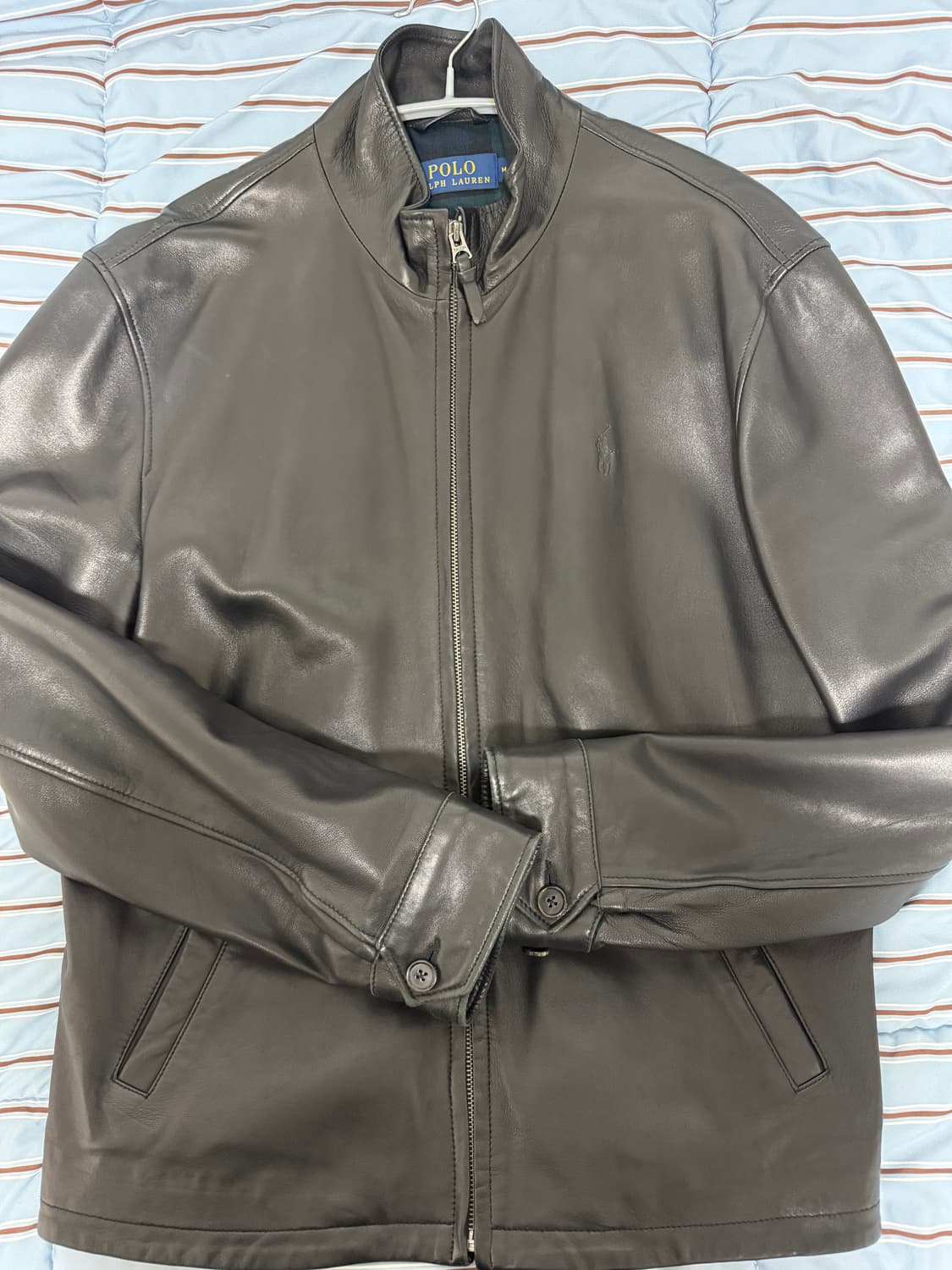 M) 폴로 가죽 자켓 블랙  상품이미지1