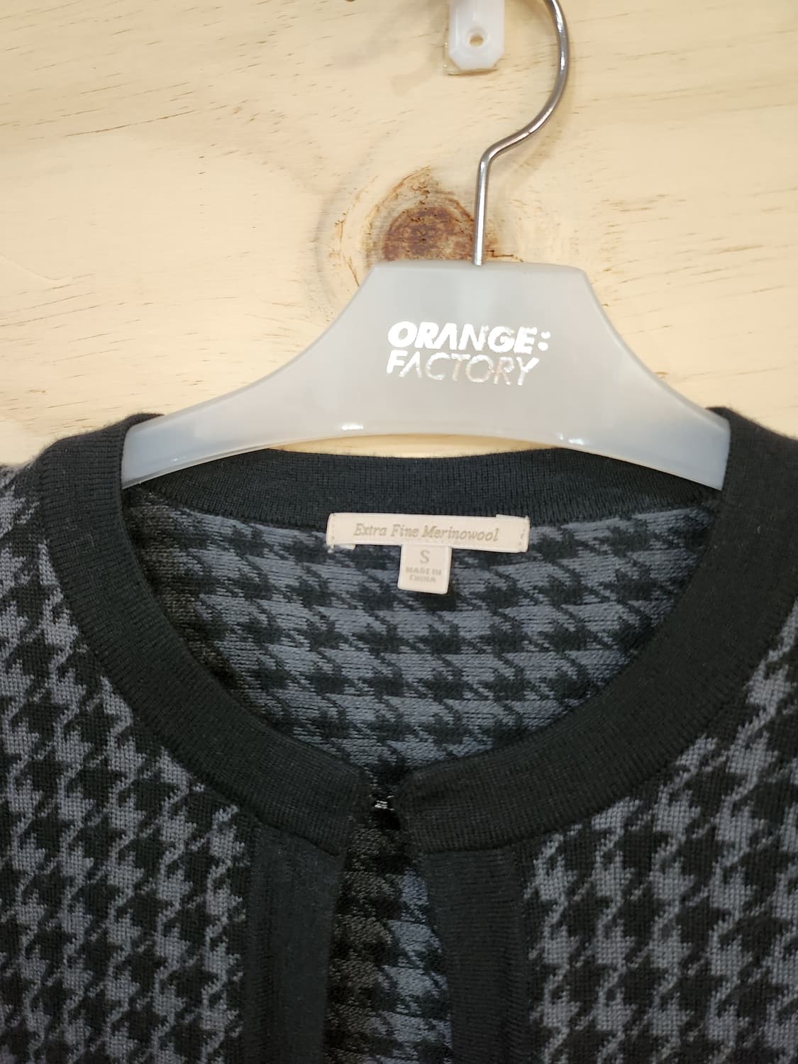 76) 유니클로 체크 울100 가디건 상품이미지5