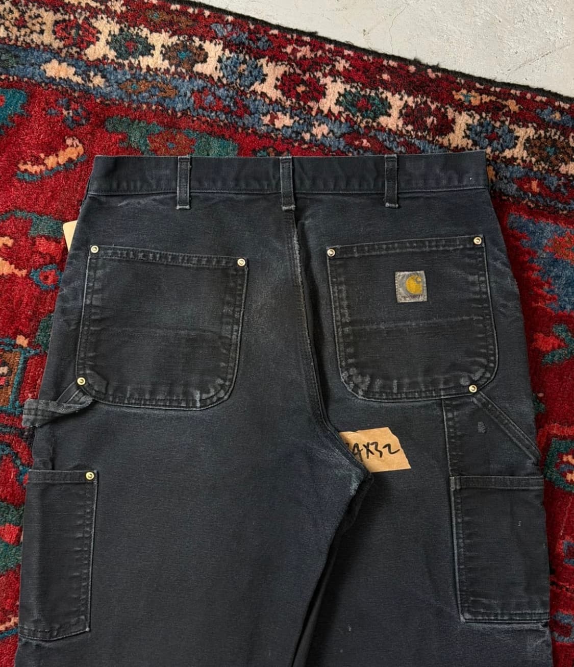 빈티지 칼하트 B01 BLK 더블니 팬츠 썩블니 34 상품이미지5