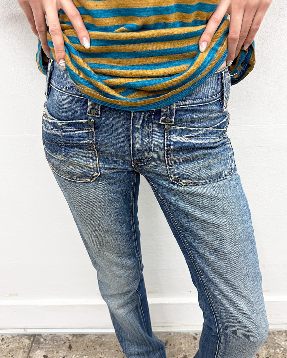 디젤 슬림핏 데님 팬츠 상품이미지4