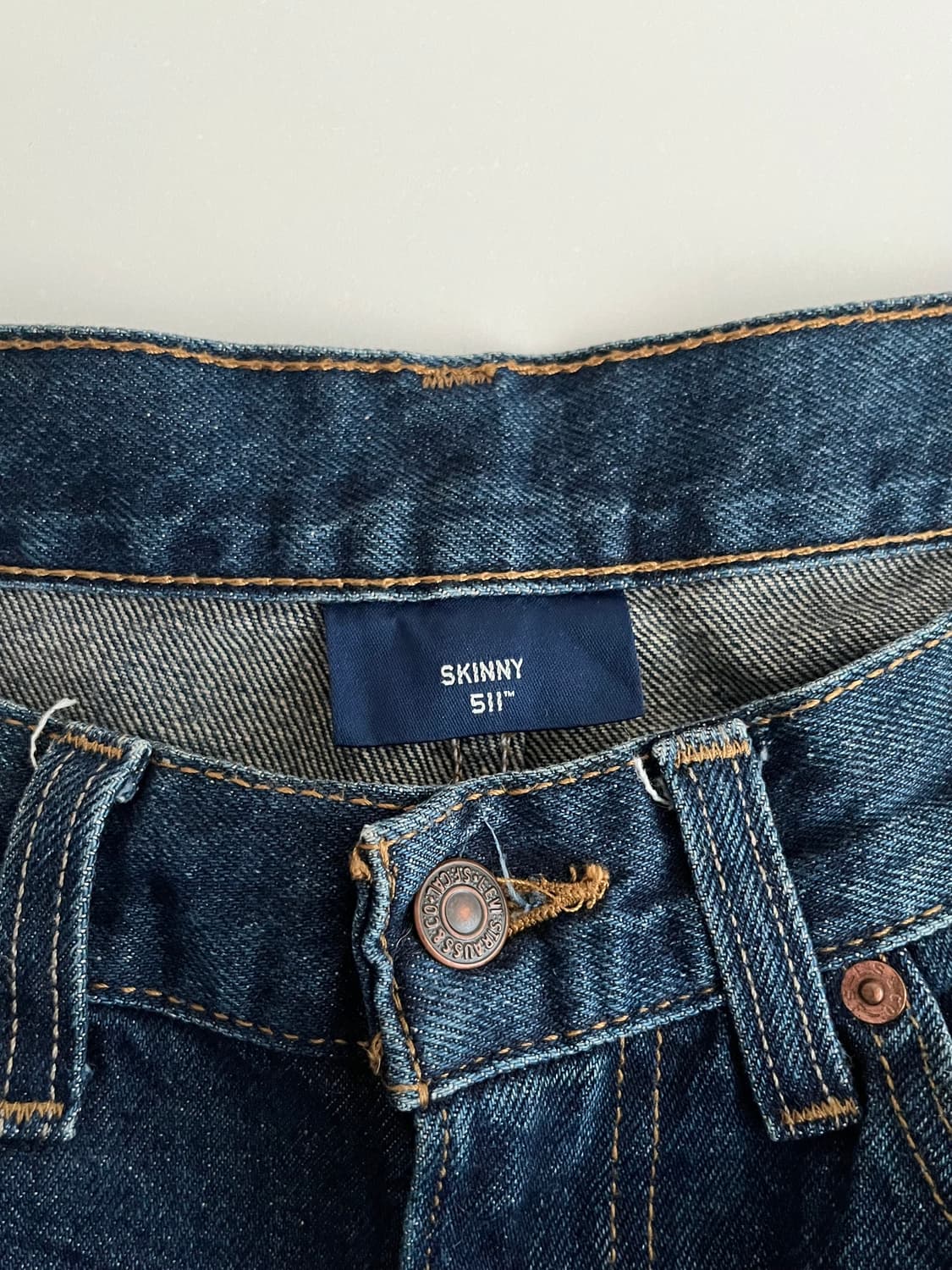 32) 리바이스 511 스키니 데님 팬츠 진청 상품이미지5
