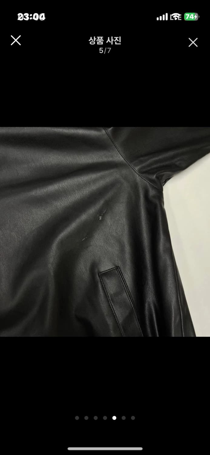 투웨이 오버핏 가죽 레더 자켓  상품이미지5