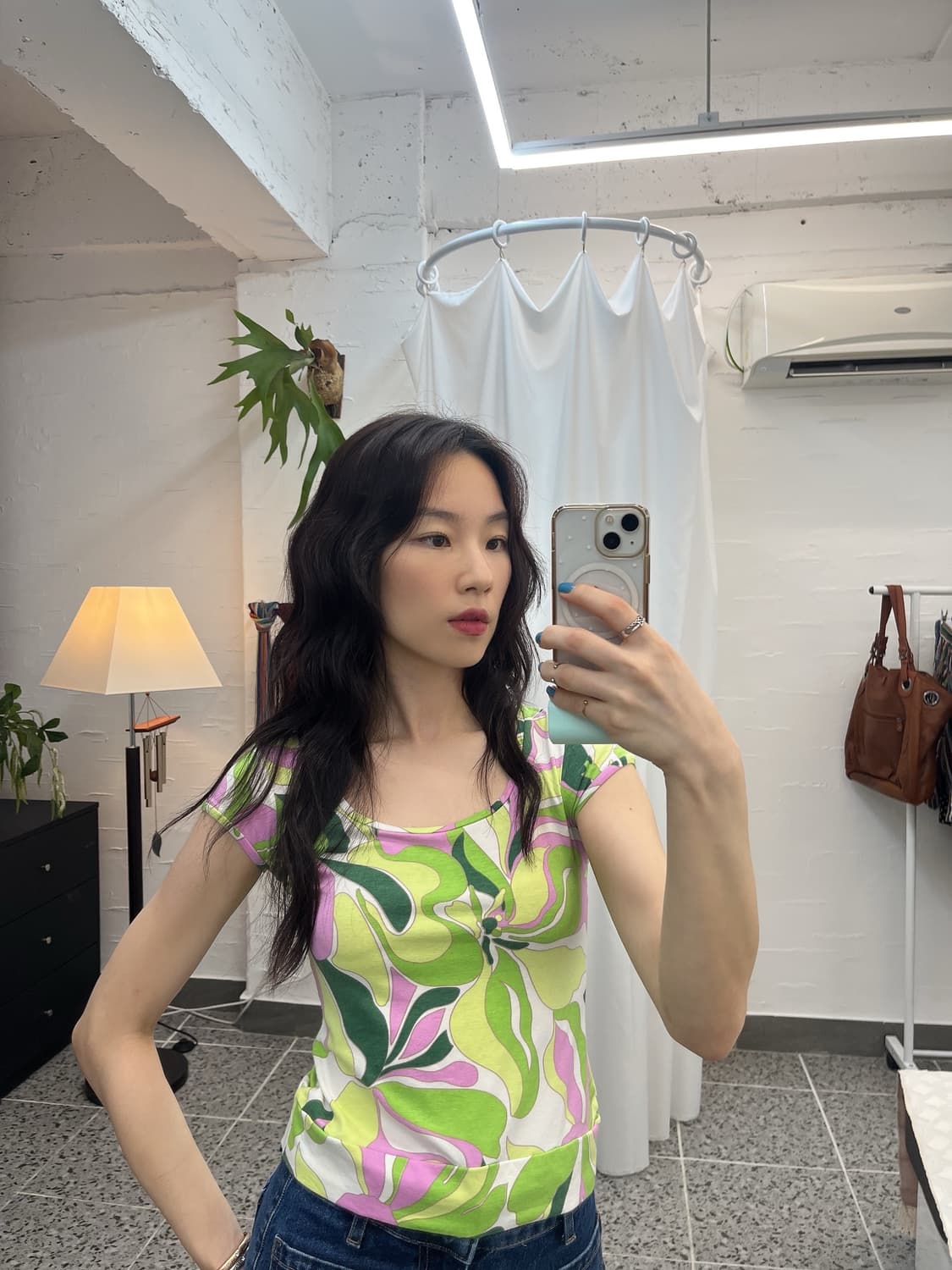 연그린 플라워 티셔츠 상품이미지4