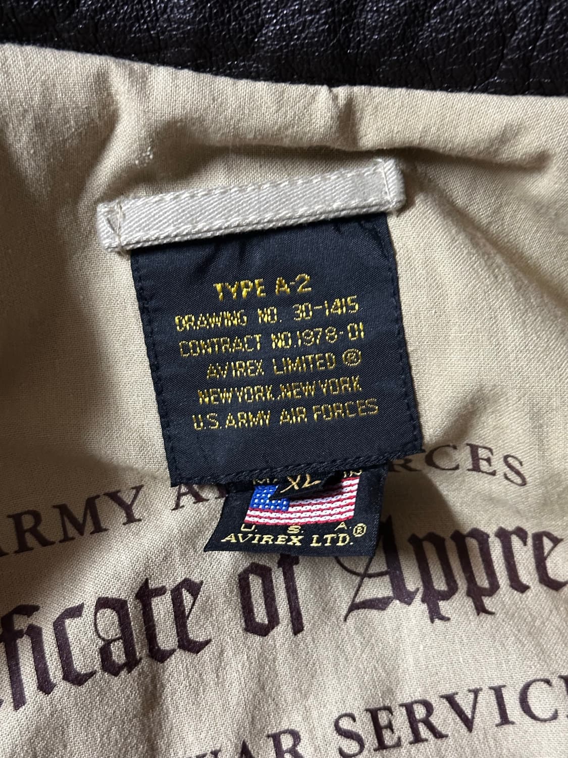 80s 아비렉스 LTD. TYPE A-2 U.S.A 빈티지 플라이트 자켓 상품이미지7