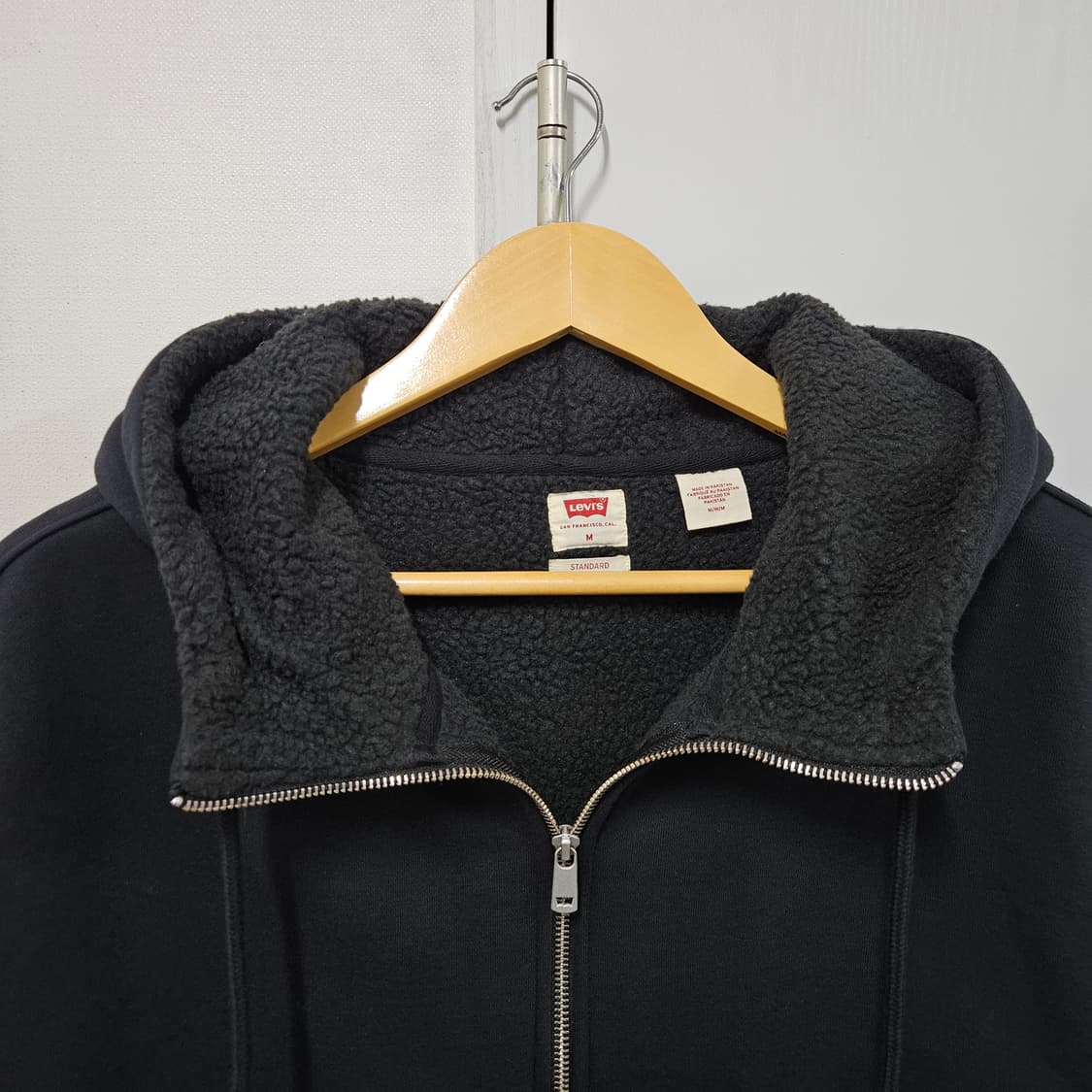 컨디션A 리바이스 양털기모 안감 후드집업 M 95-100 상품이미지4