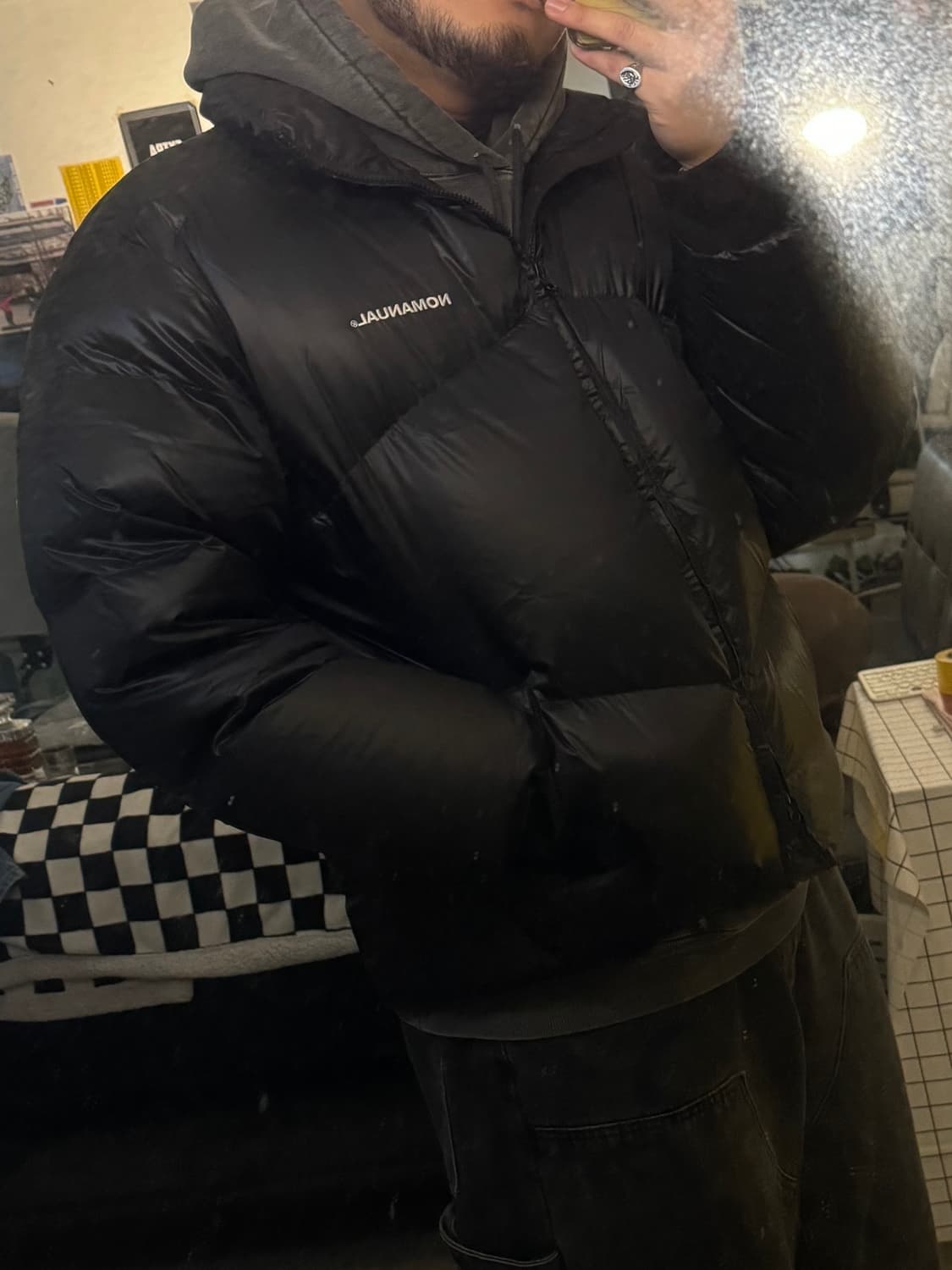 노매뉴얼 블랙 패딩 XL 상품이미지2
