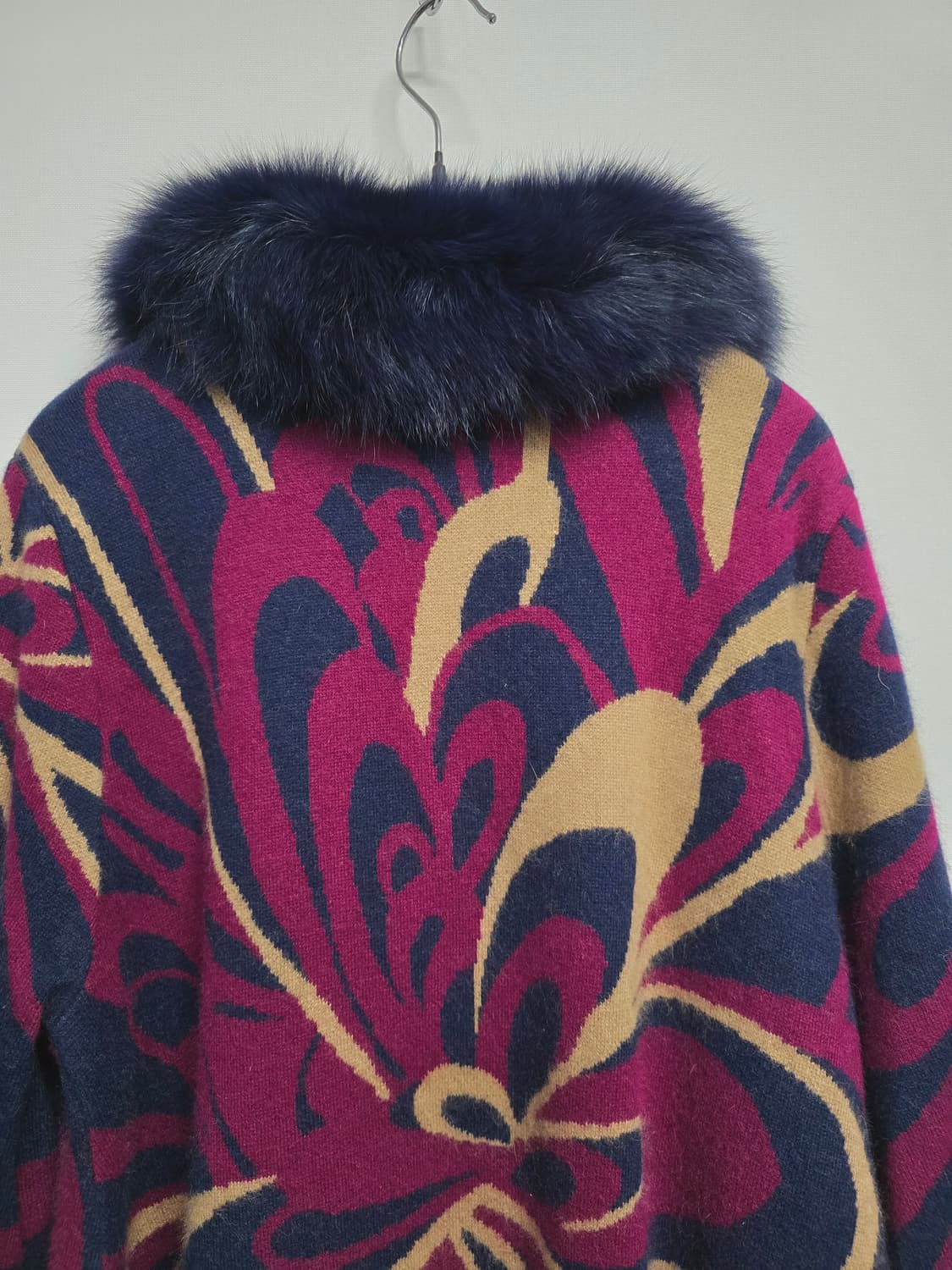 폭스퍼 패턴  카라 니트 코트 상품이미지6