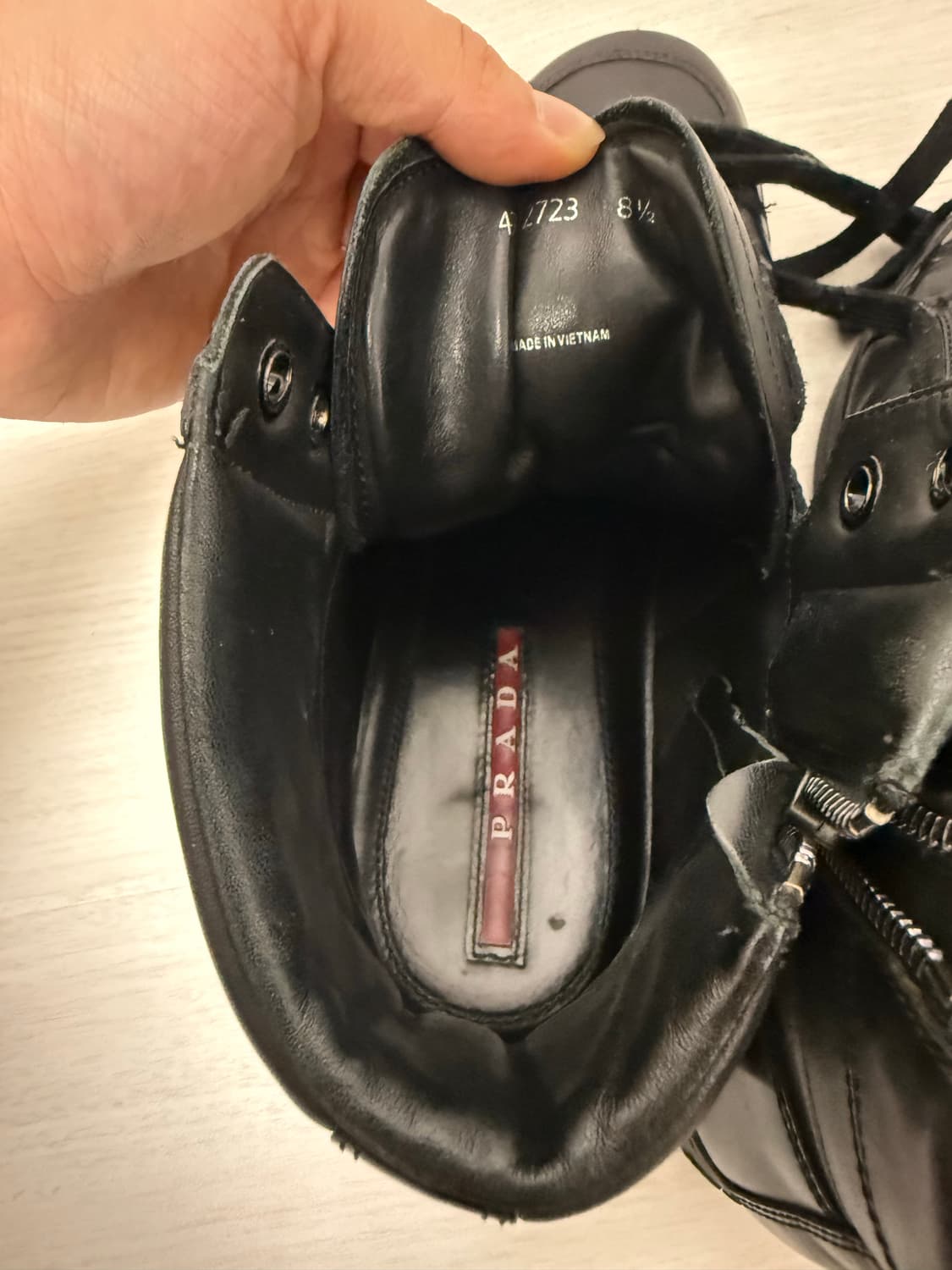 프라다 스포츠 레더 하이탑 상품이미지5