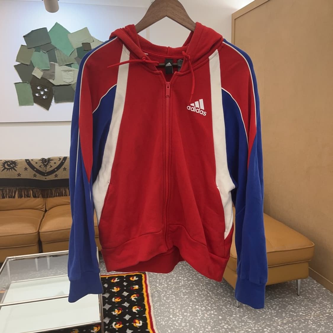 아디다스 올드스쿨 희귀 레트로 배색 후드 집업 M C07011 상품이미지3