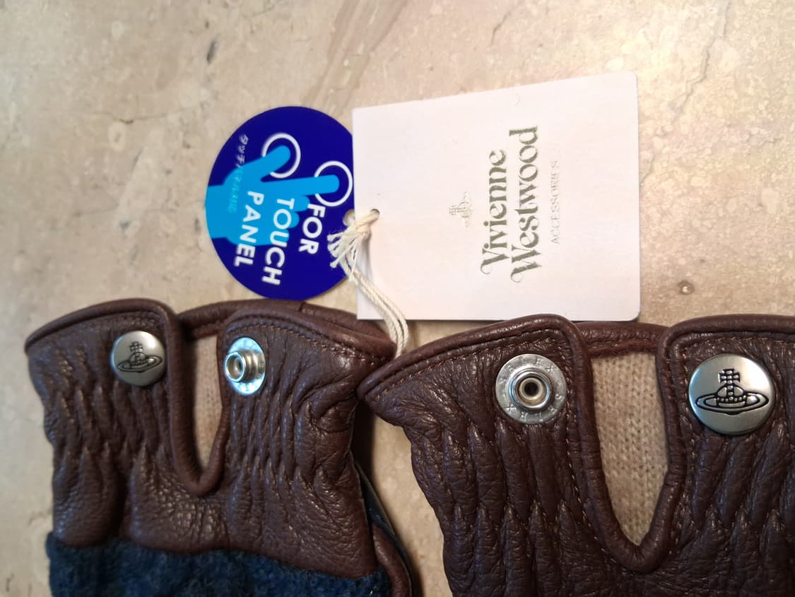 비비안웨스트우드 남성용 가죽 콤비 장갑 24cm (새상품) 상품이미지9