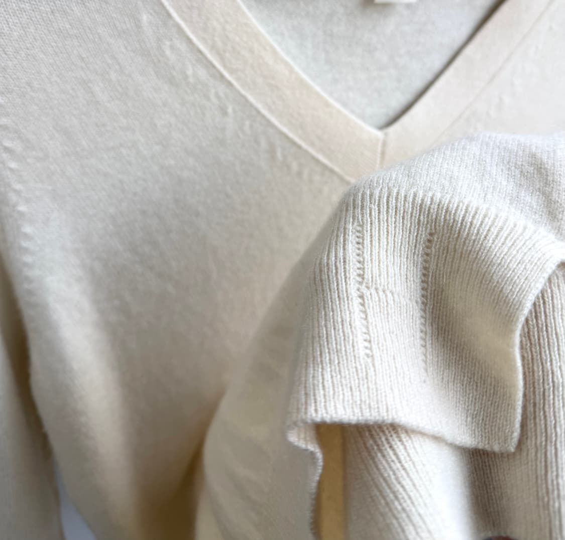 38/ 에르메스 캐시미어 100% 브이넥 니트 상품이미지6