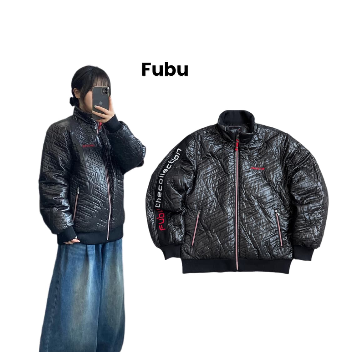 FUBU 후부 퀼팅 유광 점퍼 자켓 상품이미지1