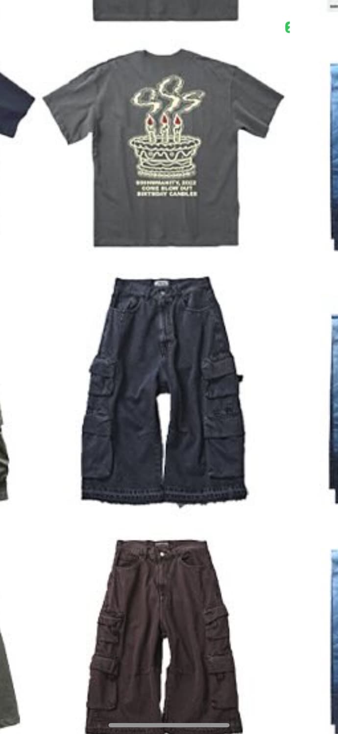 999휴머니티 데님 카고 버뮤다 팬츠 네이비 상품이미지1