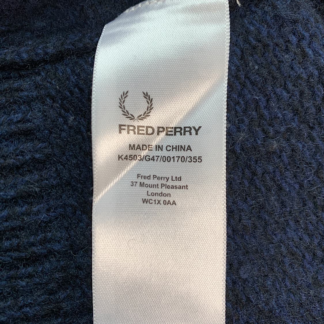 프레드페리 울 니트 M 상품이미지3