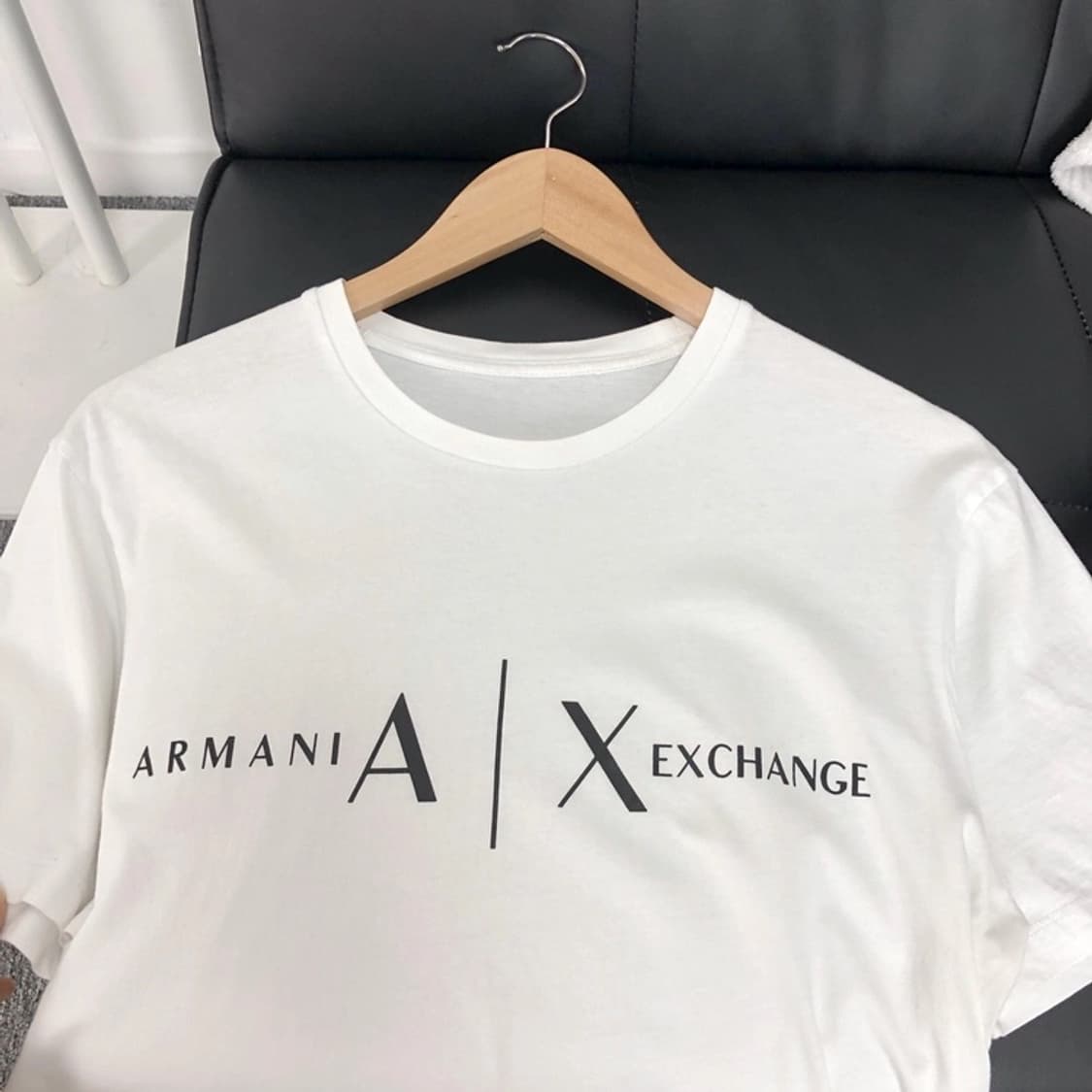 알마니 익스체인지 정품 AX 아이콘로고 반팔 화이트 상품이미지1