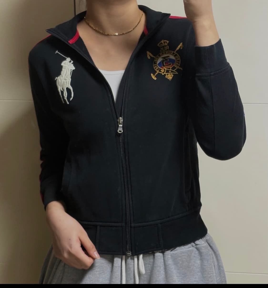 폴로 랄프로렌 빅포니 러시어 블랙 져지 집업 상품이미지1