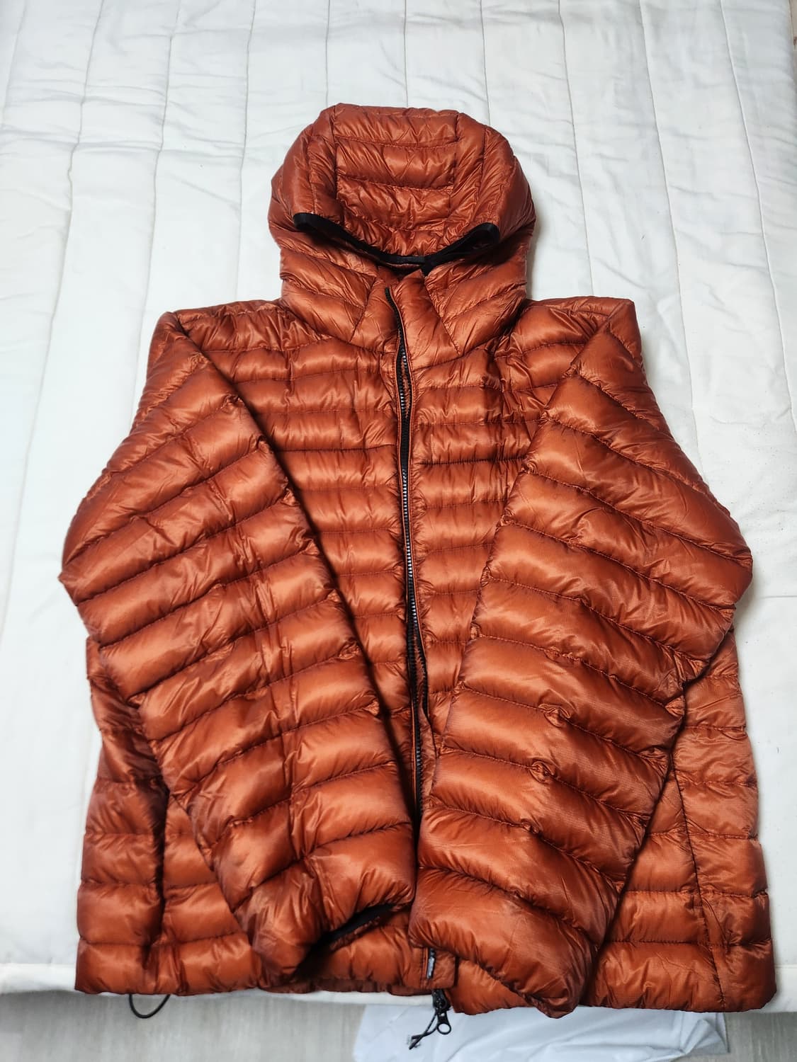 [시티 레저] 시어 립스탑 후디드 라이트 다운 재킷 경량패딩 [오렌지] 상품이미지5