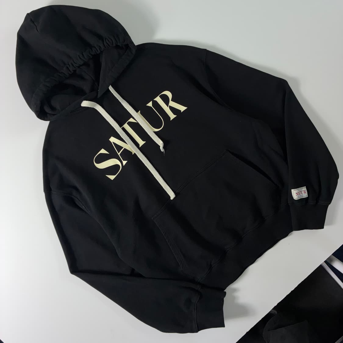 Satur  세터 코튼 클래식 레터 후드티  상품이미지2