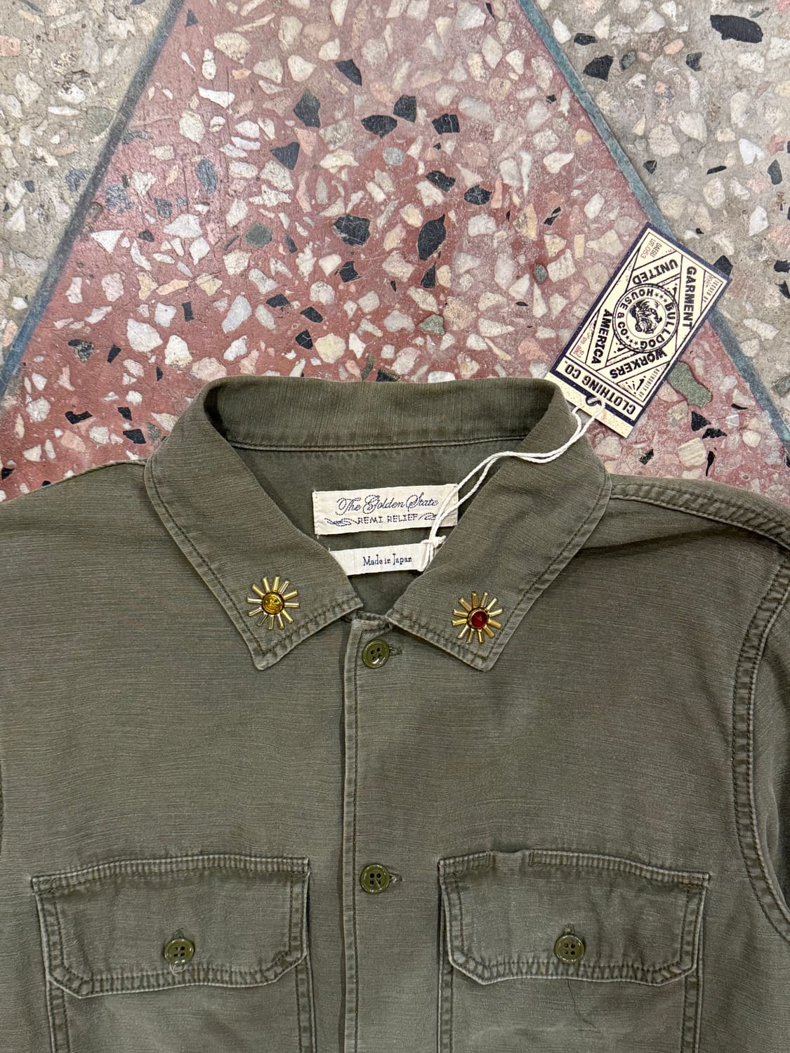 레미릴리프 플라워 밀리터리 셔츠 (2XL) 상품이미지5