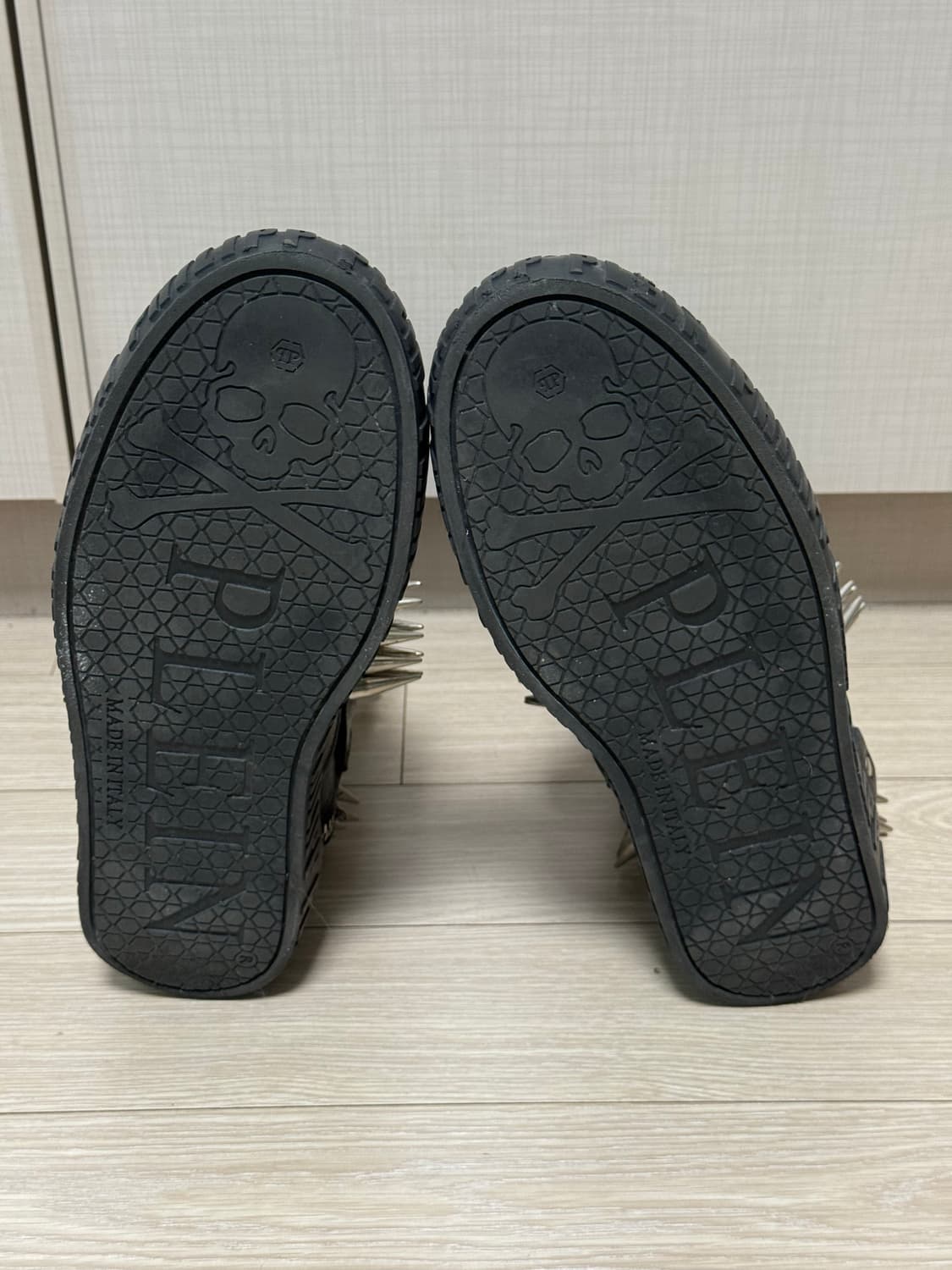 (41 size) 필립 플레인 한정판 스터드 하네스 장식 레더 부츠 상품이미지9