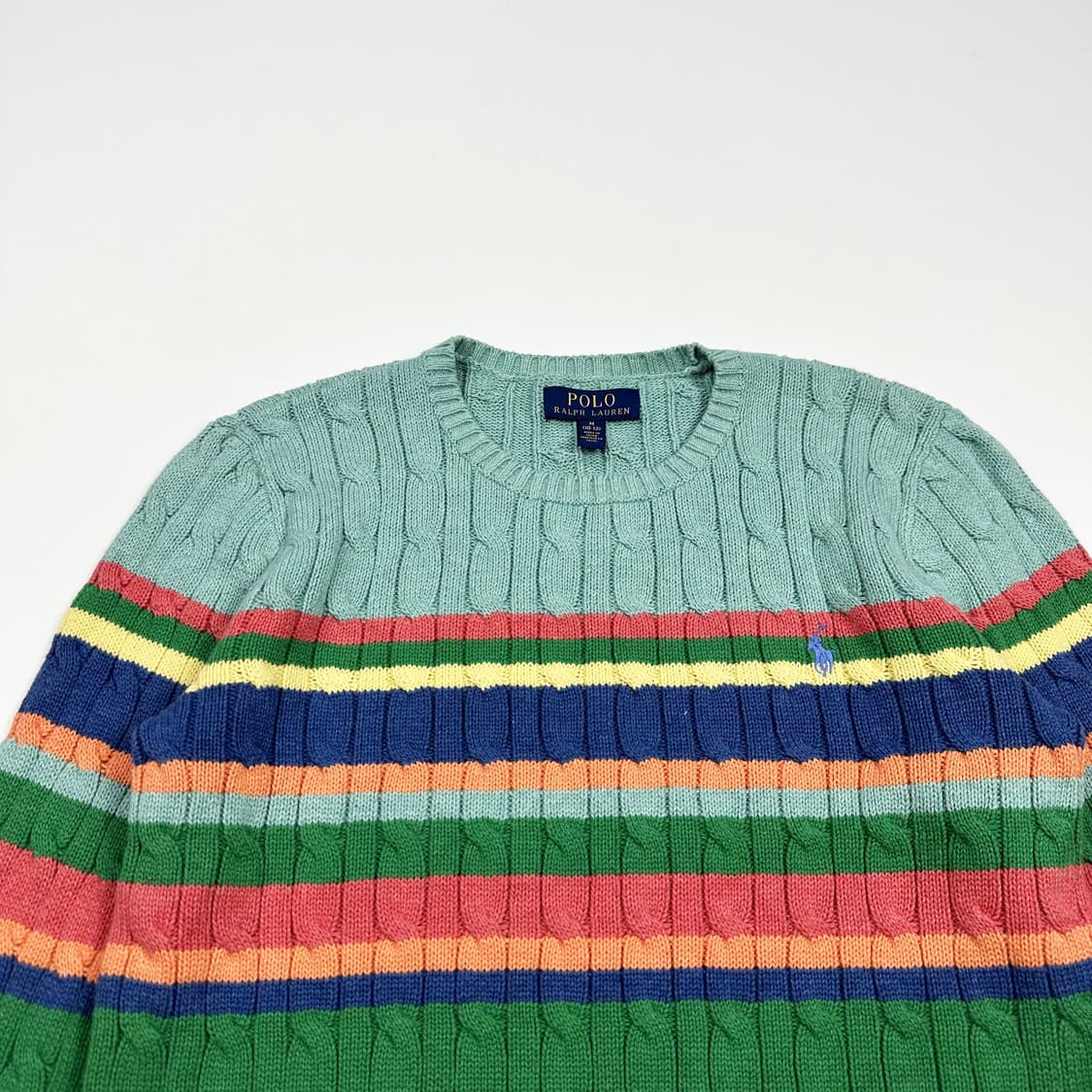 폴로 랄프로렌 포니 키즈 스트라이프 니트 (실측 S 여성추천) 상품이미지1