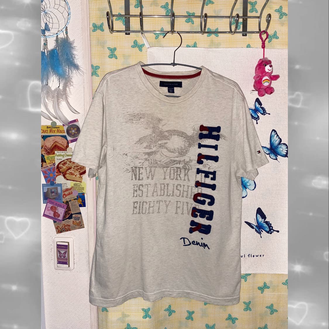 타미 베이지 오버핏 반팔 티셔츠 상품이미지10