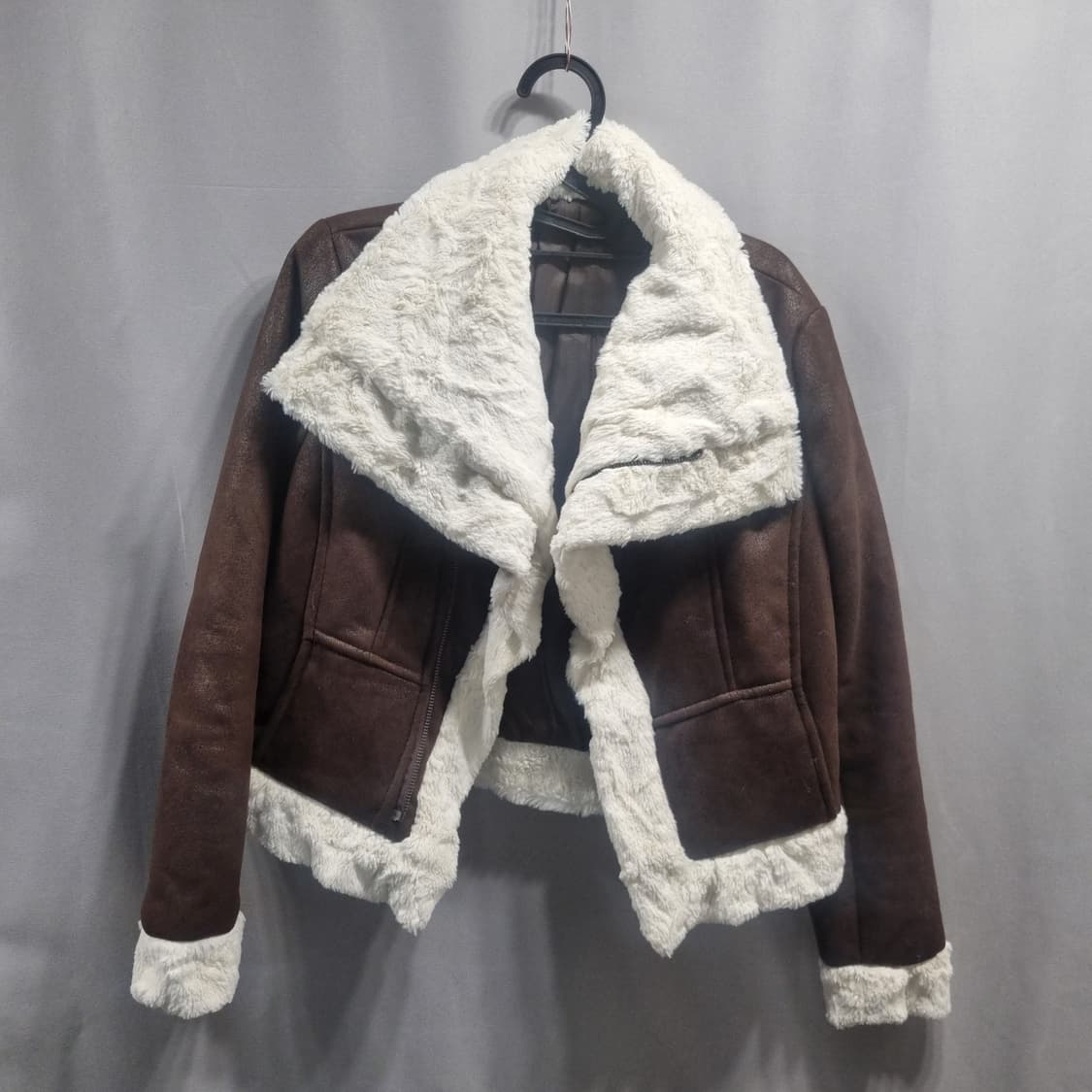 브라운 무스탕 퍼 자켓 상품이미지1