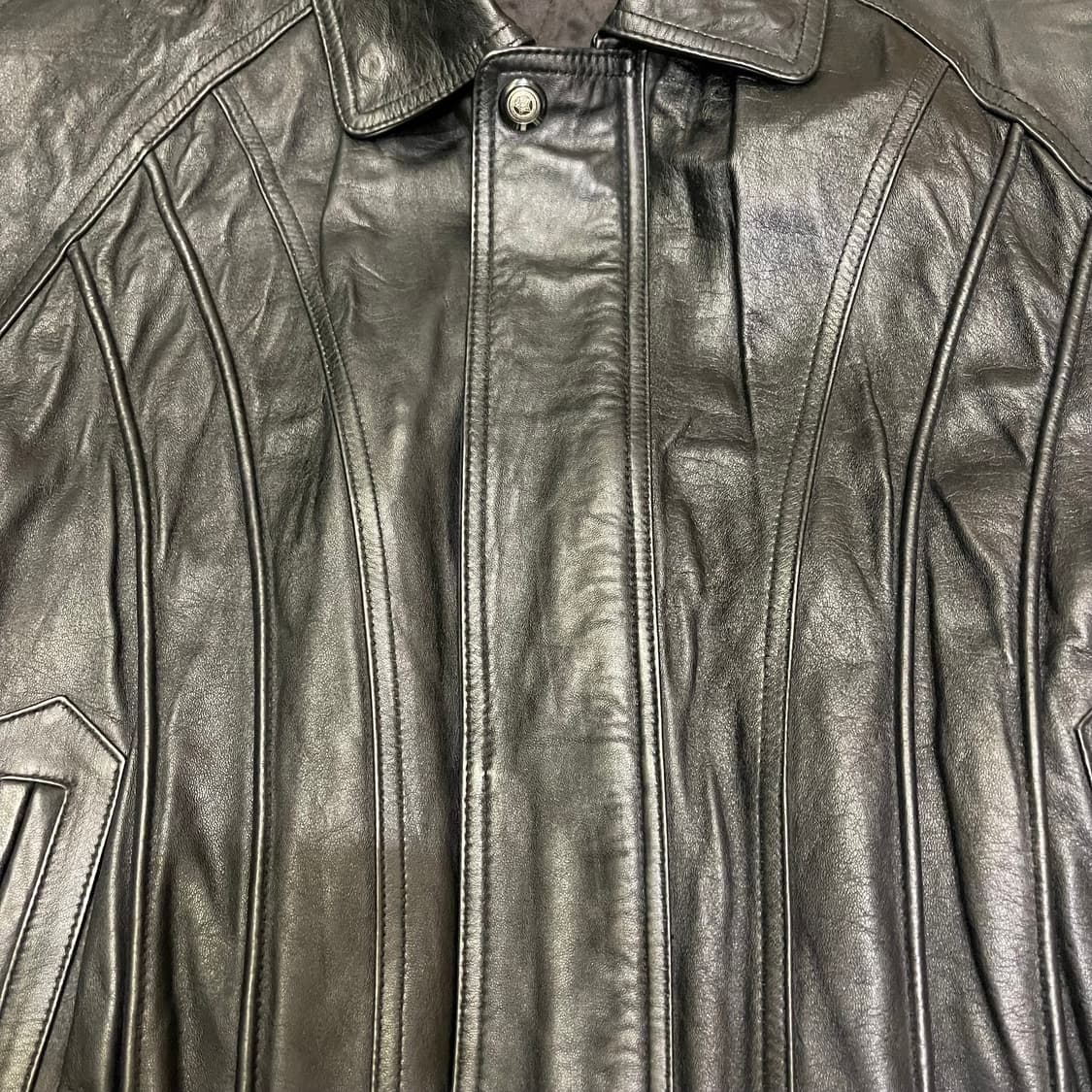 90's 빈티지 레더 자켓 상품이미지2