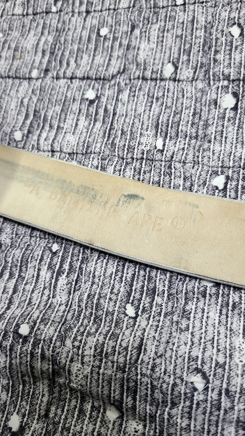 [M]베이프 메탈 에이프사루 메탈릭실버 레더 벨트 상품이미지6