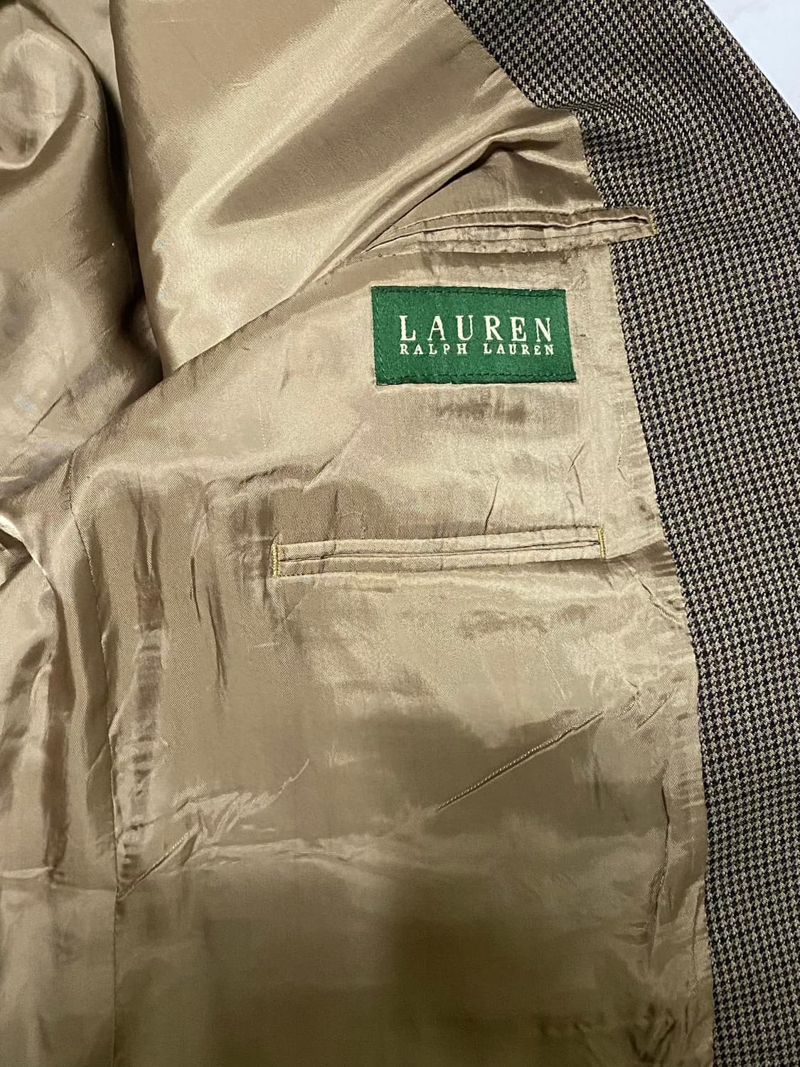 랄프로렌 헤링본 체크 브라운 블레이져 자켓 110 상품이미지4