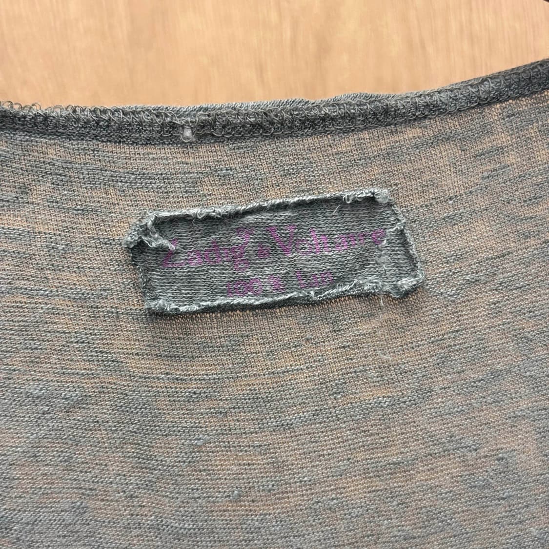 쟈딕 앤 볼테르 린넨 반팔 티셔츠 워싱 데미지 디테일 카키 상품이미지7