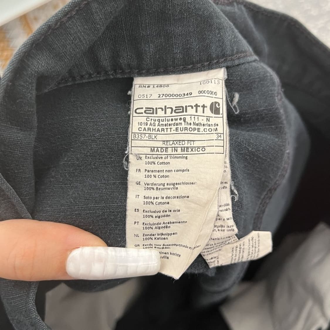 칼하트 립스탑 빈티지 캐주얼 워크 카고 반바지 34인치 C10928 상품이미지5