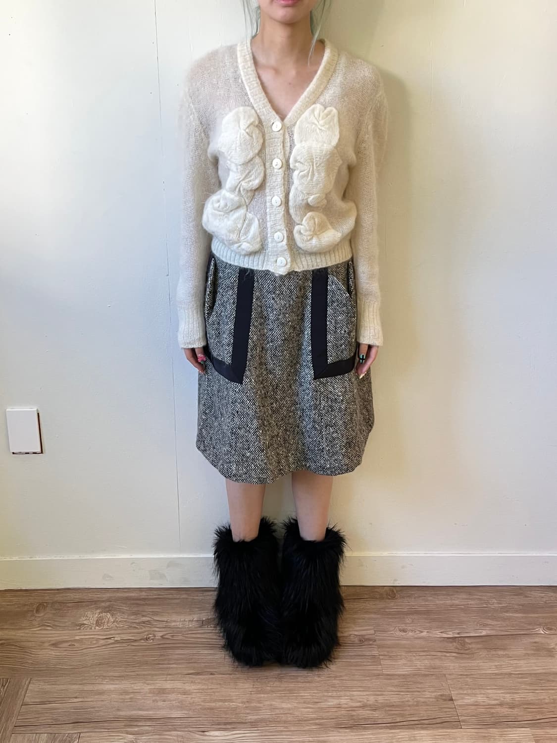 J&M Davidson 트위드 스커트 상품이미지7