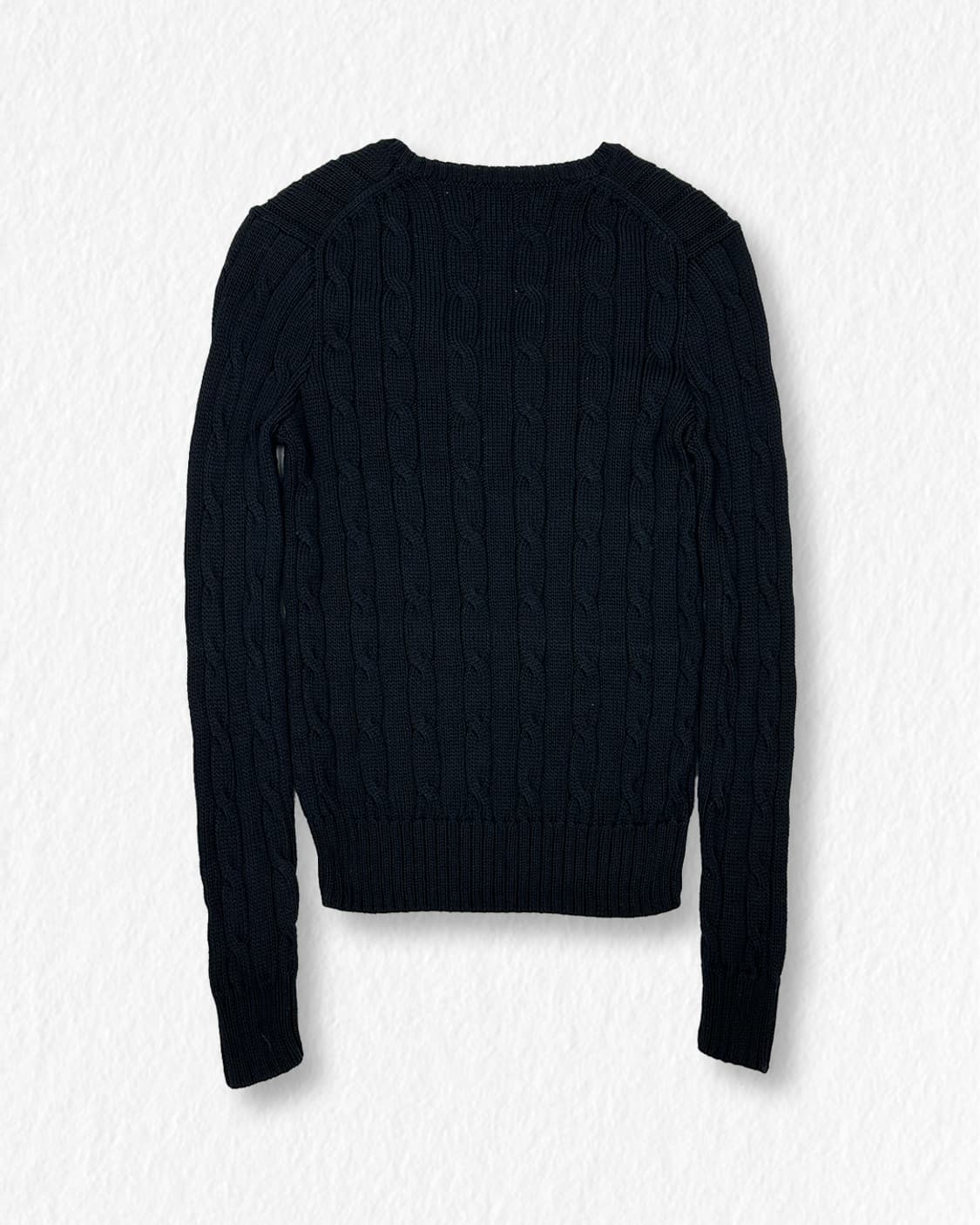 폴로 피마코튼 브이넥 케이블 니트 상품이미지2