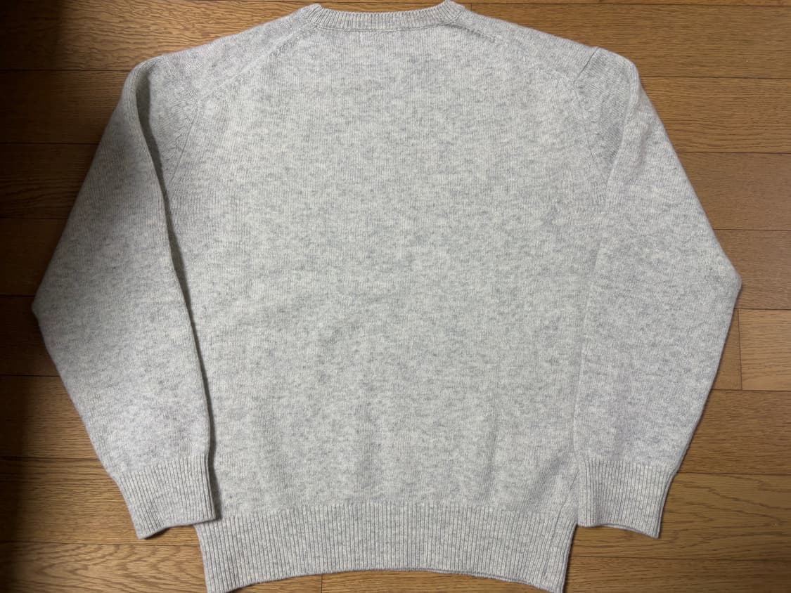 [1]sew 스테디에브리웨어 코지 울 캐시미어 라운드넥 니트 화이트멜란지 상품이미지2