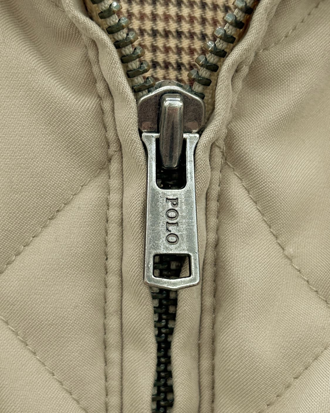 폴로랄프로렌 00s 퀼팅 블루종 경량 패딩 점퍼 베이지 상품이미지3