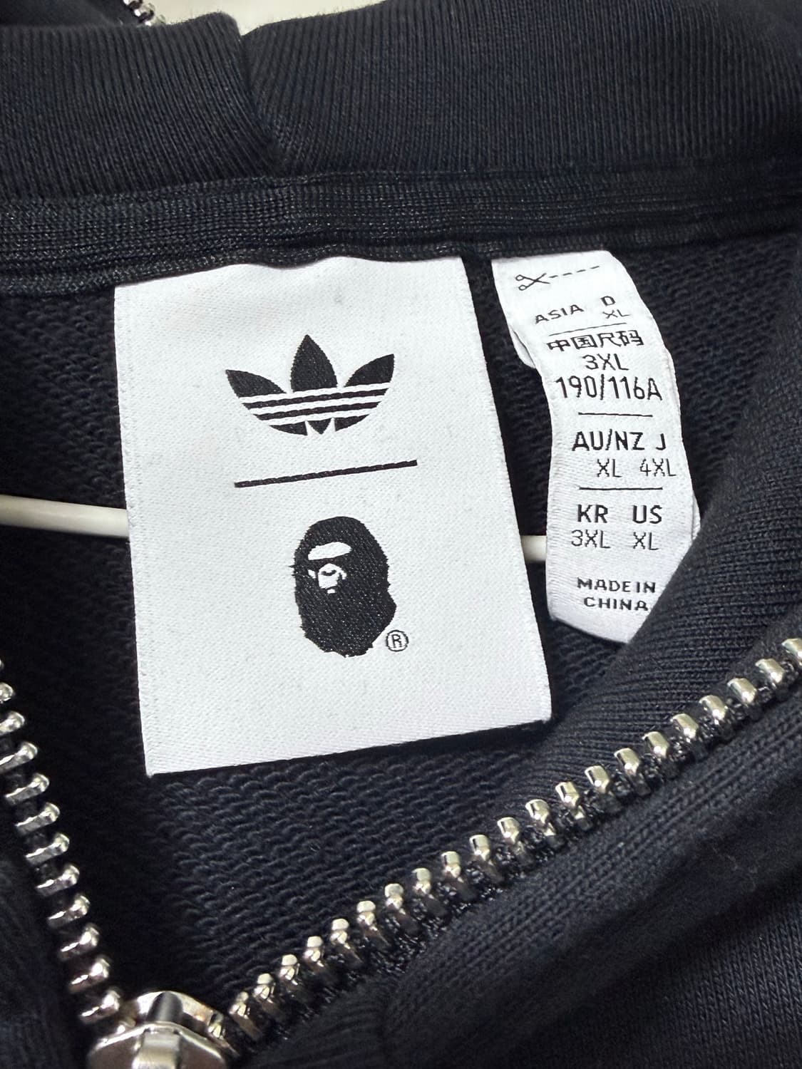 아디다스 X 베이프 샤크후드 3XL 상품이미지3