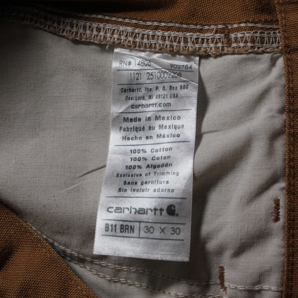 Carhartt 칼하트 B11 브라운 덕 워크 팬츠 상품이미지9