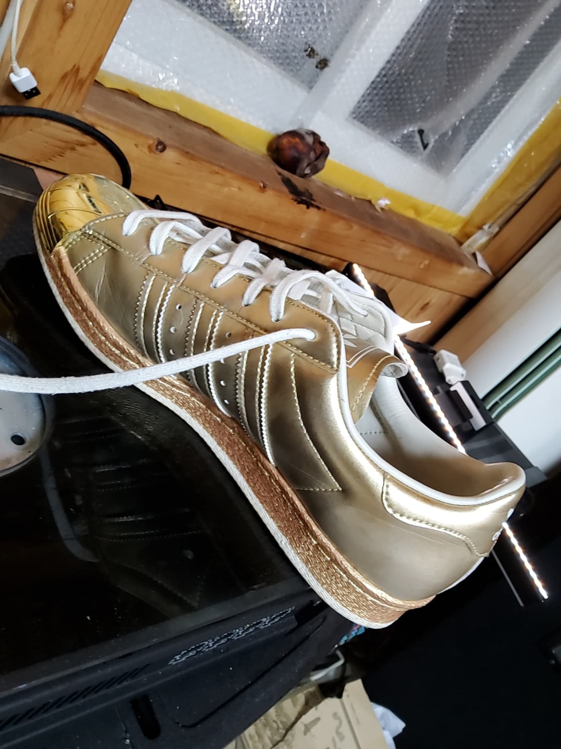 아디다스 슈버스타 골드메탈토 스니커즈 260-265 레어 상품이미지3