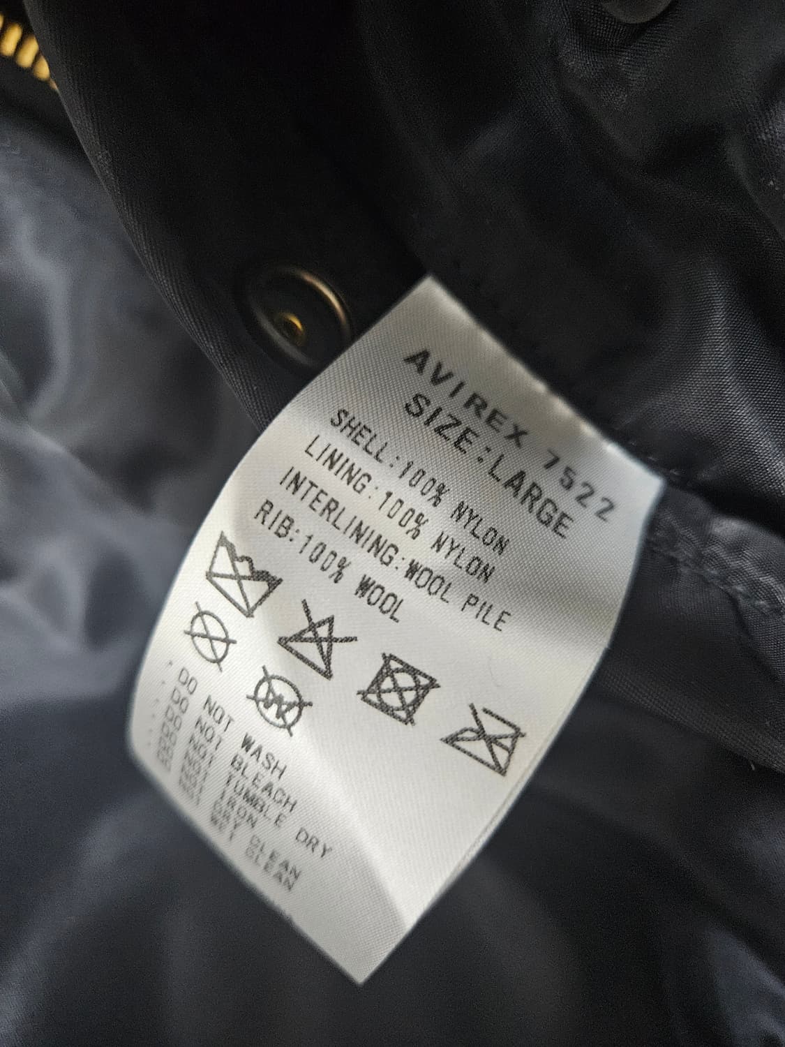 avirex7522 ma-1 블랙 상품이미지3