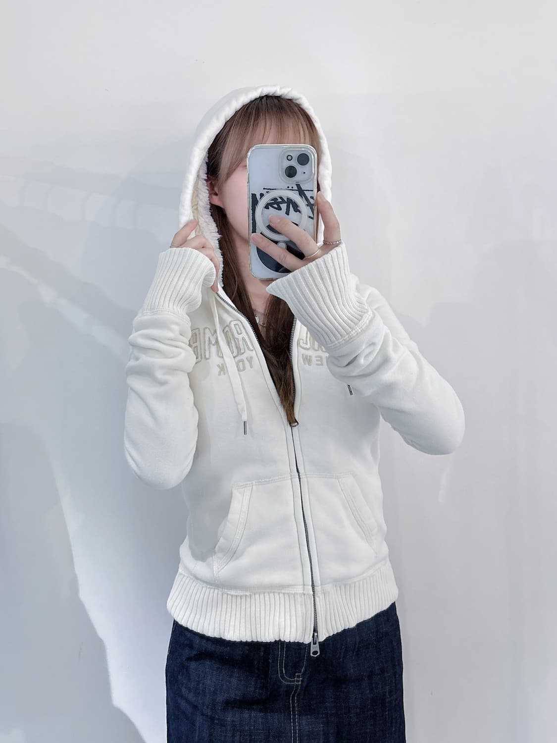 아베크롬비 빅로고 투웨이 양털 후드집업 상품이미지3