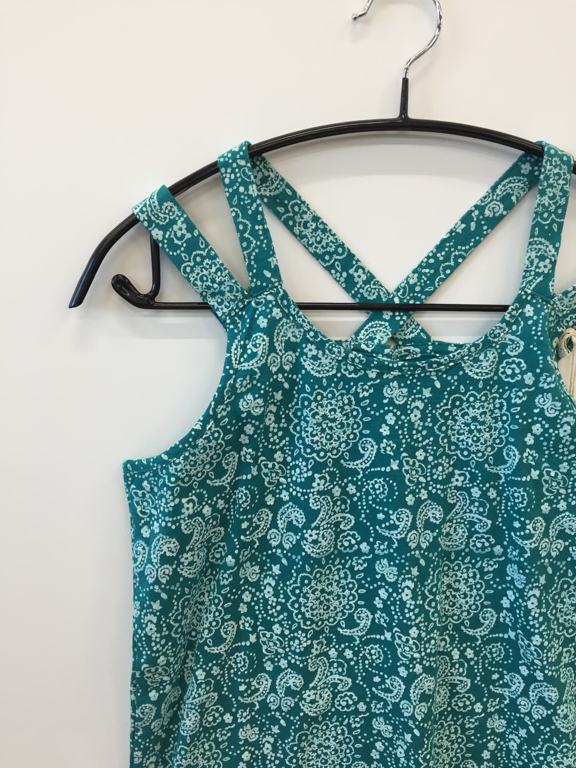 Jpn Teal Paisley Sleeveless T-Shirts 상품이미지4