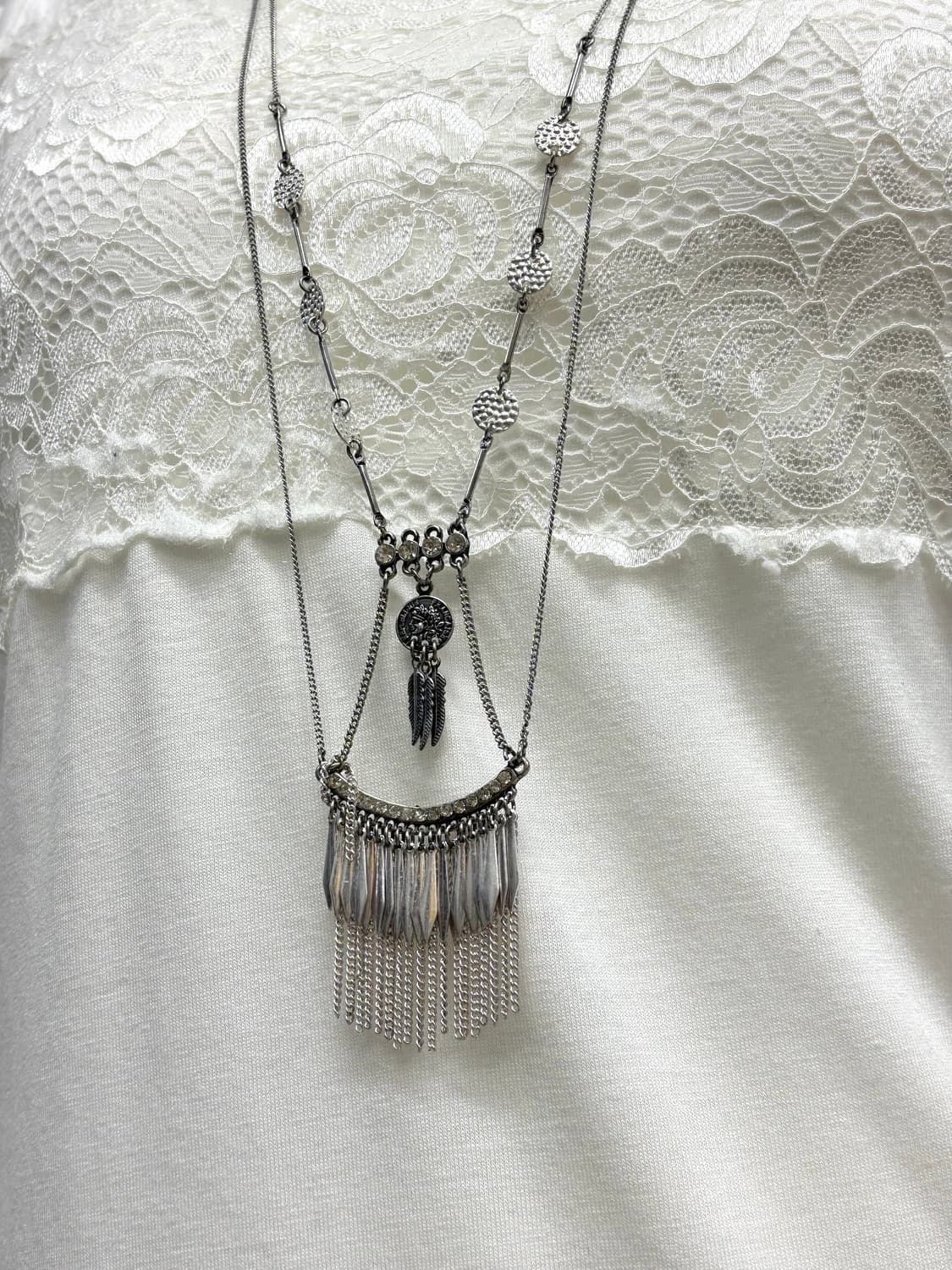 빈티지 보헤미안 실버 목걸이 상품이미지2