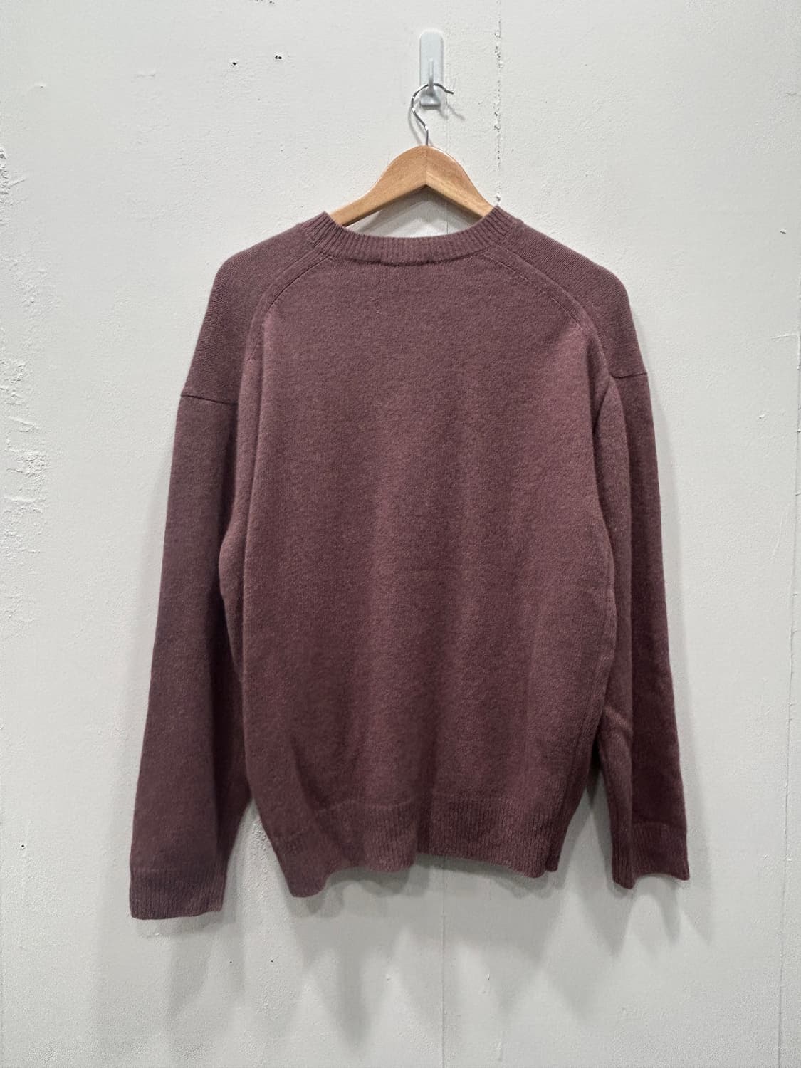 베르노 Verno 폭스 울 라운드 니트 남성 L 상품이미지2