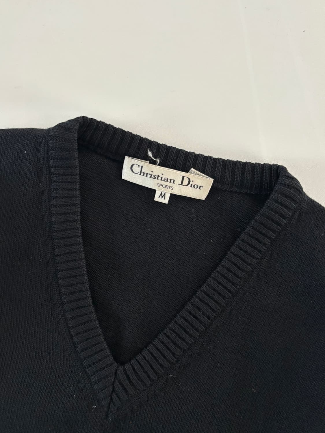 Dior 크리스찬 디올 스포츠 블랙 울 브이넥 니트 상품이미지5