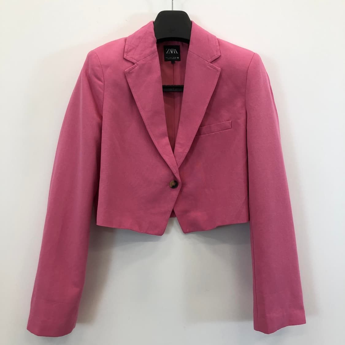 자라 핑크 코튼 크롭자켓 S 상품이미지1