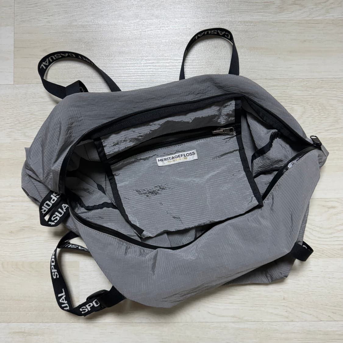 헤리티지플로스 스포츠 짐 백 그레이 상품이미지5