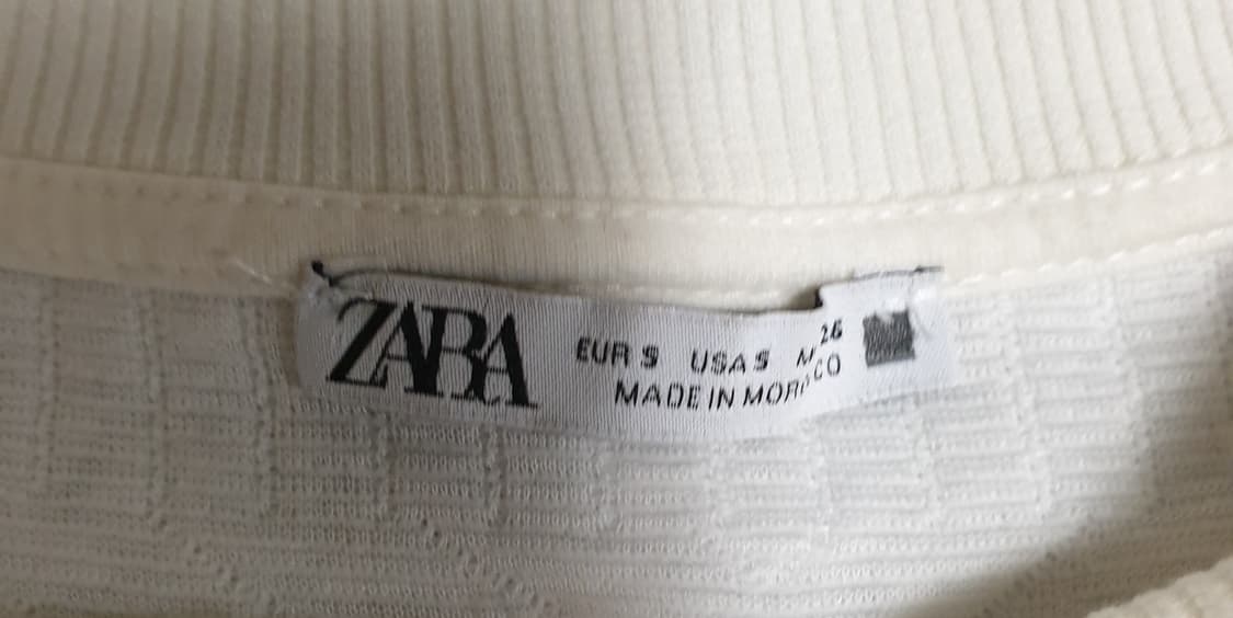 자라 엠보싱 긴팔 맨투맨 크림 (S) 상품이미지3