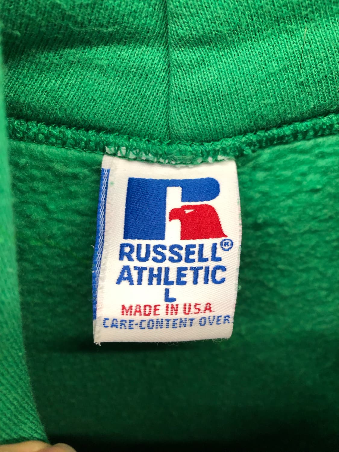 90s 러셀 USA 후드 켈리그린 상품이미지3
