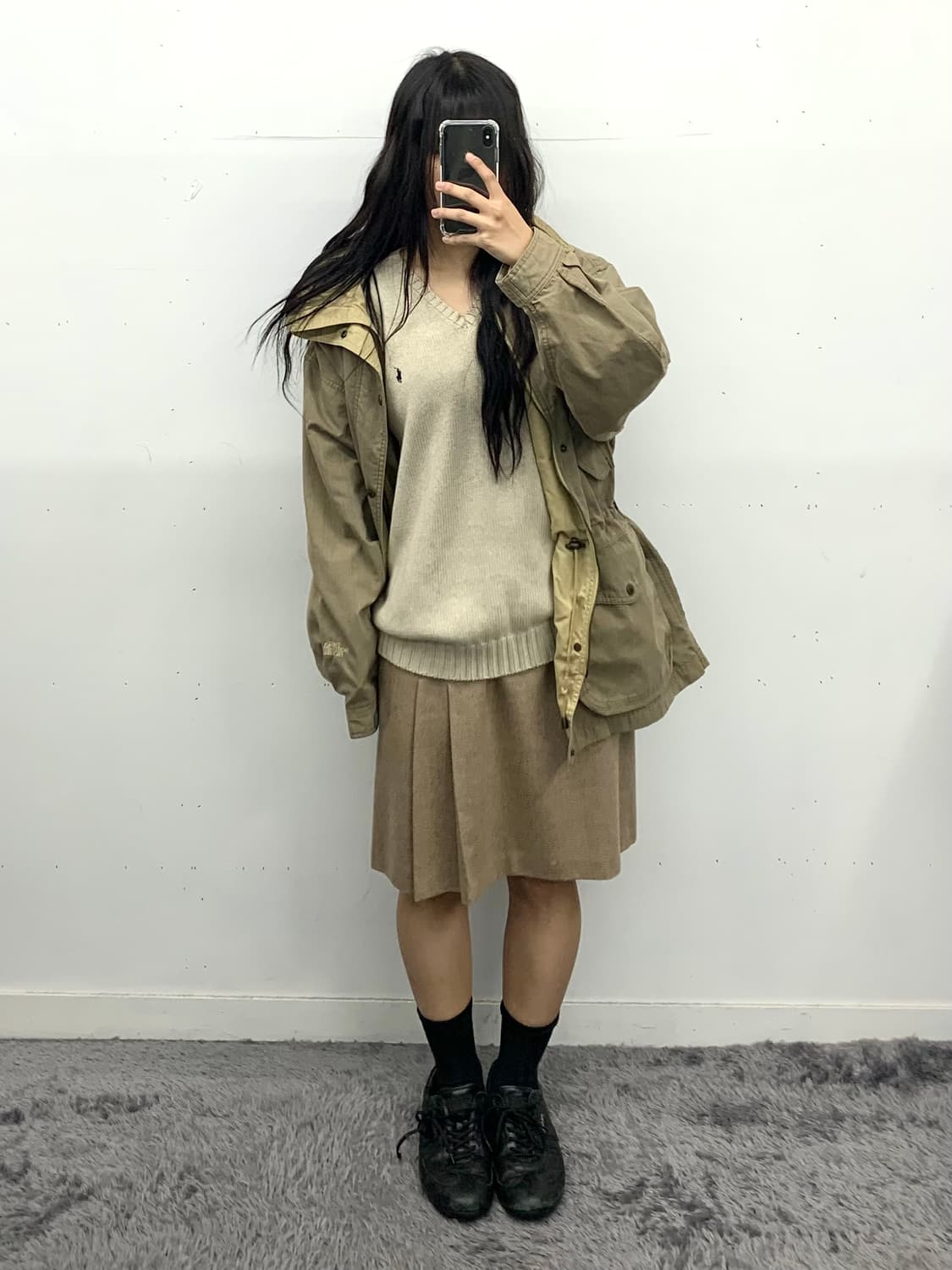 버버리 h라인 미디 스커트 상품이미지5